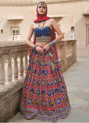 Gilded Foil Print Readymade Lehenga Choli