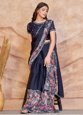 Gleaming Satin Silk Contemporary Saree