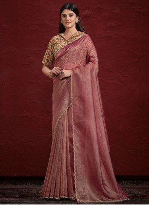 Glitzy Maroon and Rani Trendy Saree