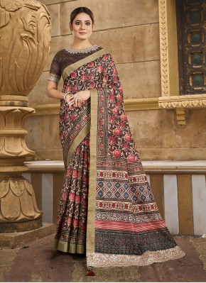 Glorious Floral Print Saree