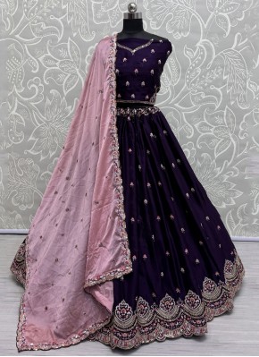 Glorious Thread Purple Trendy Lehenga Choli