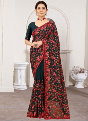 Glossy Resham Party Trendy Saree