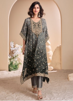 Glowing Black and Grey Trendy Salwar Kameez