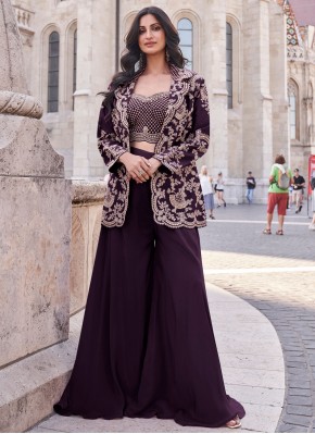 Graceful Silk Palazzo Designer Suit