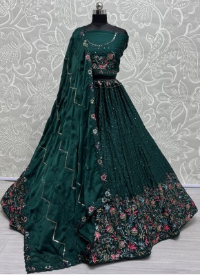 Green Color Designer Lehenga Choli