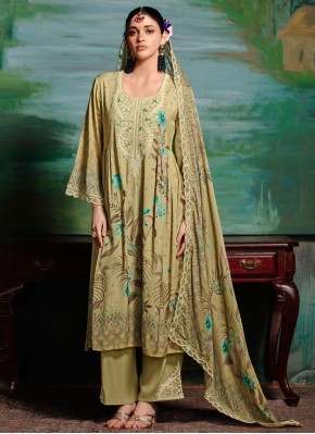 Green Digital Print Salwar Kameez