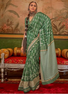 Green Festival Trendy Saree