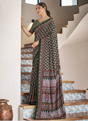 Green Festival Trendy Saree