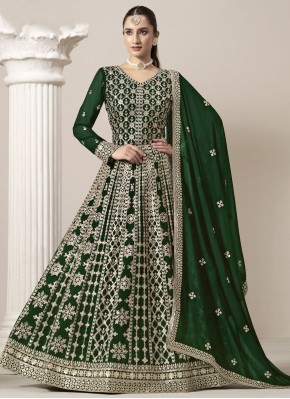 Green Mehndi Trendy Salwar Kameez