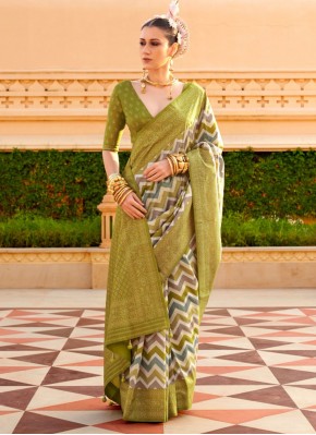 Green Silk Ceremonial Classic Saree