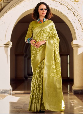 Green Tissue Classic Saree