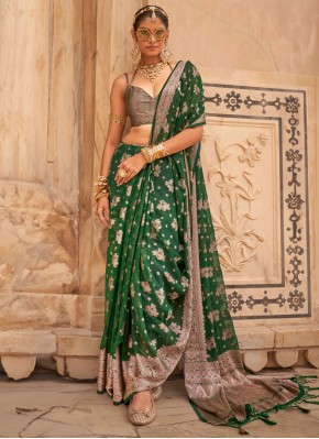 Green Weaving Designer Saree