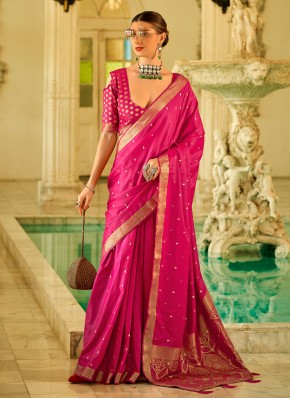 Groovy Satin Silk Mehndi Designer Saree