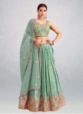 Hand Work Silk Designer Readymade Lehngha Choli in