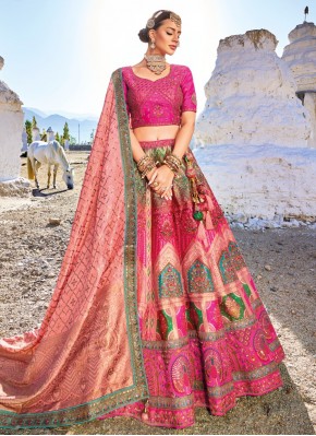 Immaculate Banarasi Silk Jacquard Work Trendy Lehe