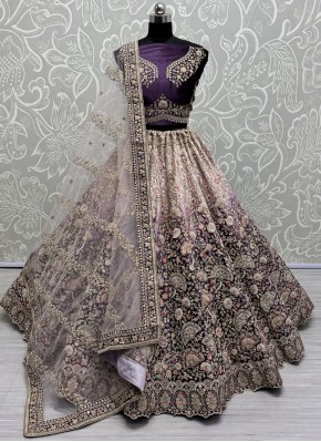 Immaculate Embroidered Velvet Lehenga Choli