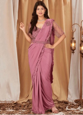 Imported Hot Pink Border Classic Saree