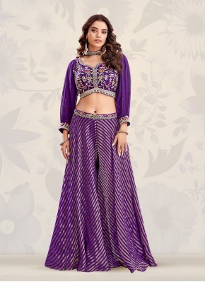 Indo Western Style Suit in Chiffon