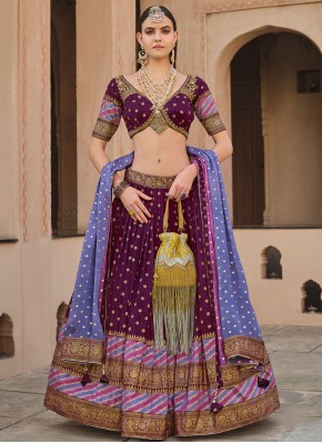 Integral Foil Print Engagement Readymade Lehenga Choli