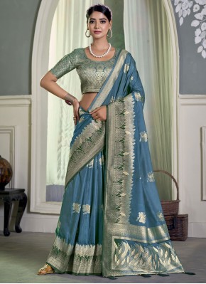 Integral Pure Crepe Designer Saree