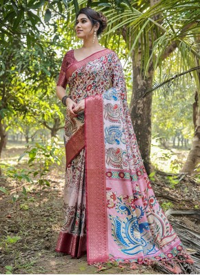 Integral Pure Silk Multi Colour Trendy Saree