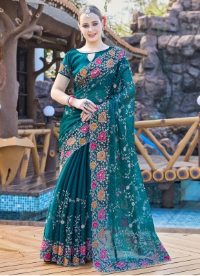 Jimmy Chu Morpeach  Resham Trendy Saree