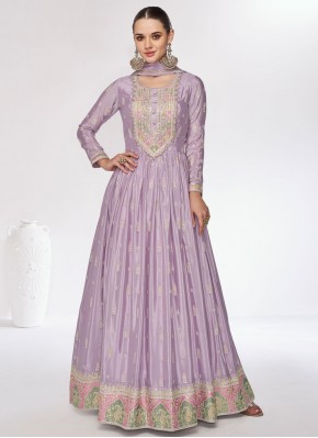 Lavender Ceremonial Chinon Trendy Gown