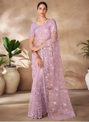 Lavender Color Traditional Saree