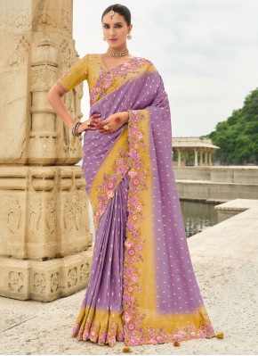 Lavender Silk Trendy Saree