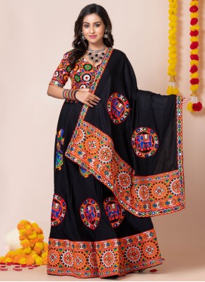 Lavish Rayon Black Patchwork Trendy Lehenga Choli