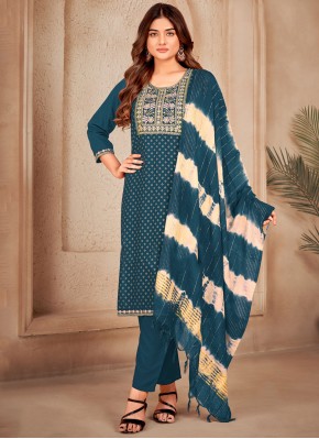 Lavish Rayon Foil Print Morpeach  Readymade Salwar Kameez