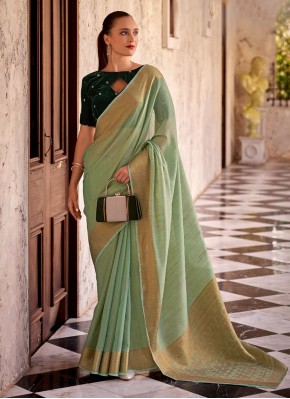 Lovable Linen Woven Saree