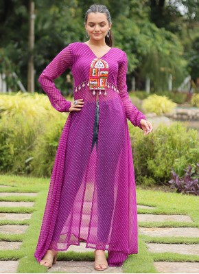 Magenta Color Party Wear Kurti