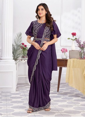 Magnificent Purple Traditional Saree