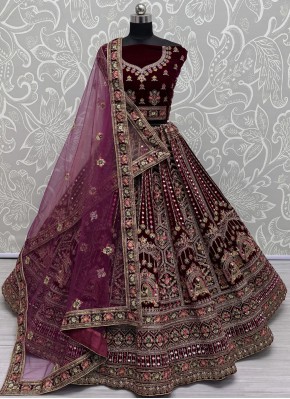 Maroon Color Trendy Lehenga Choli