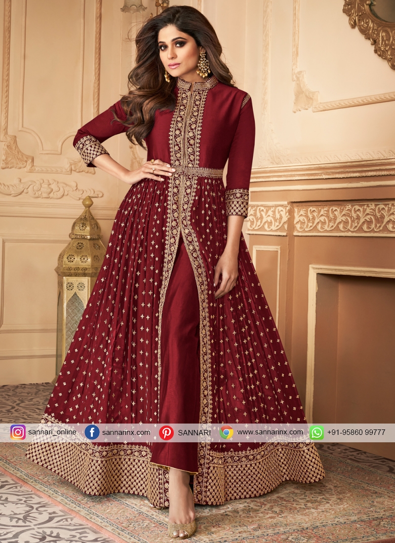 maroon colour salwar