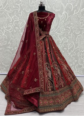 Maroon Wedding Lehenga Choli