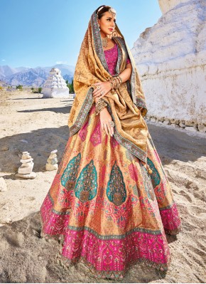 Masterly Banarasi Silk Multi Colour Embroidered De