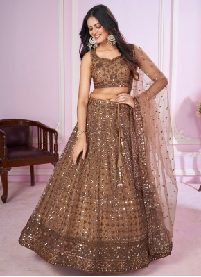 Miraculous Brown Trendy Lehenga Choli