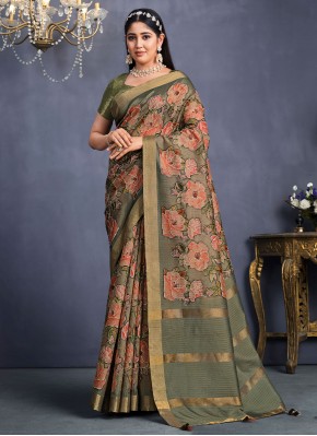 Miraculous Tussar Silk Embroidered Contemporary St