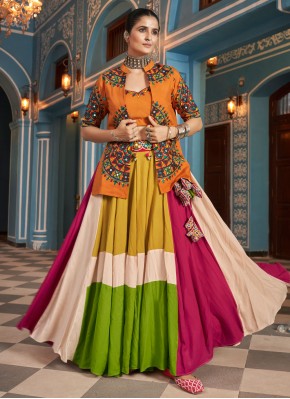 Mod Multi Colour Viscose Readymade Lehenga Choli