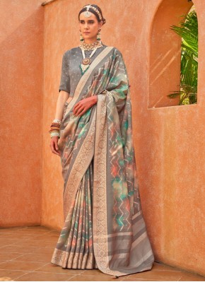 Mod Silk Grey Trendy Saree