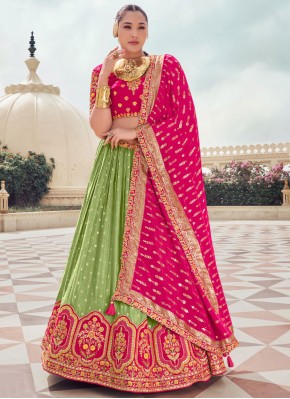 Modernistic Tissue Print Lehenga Choli