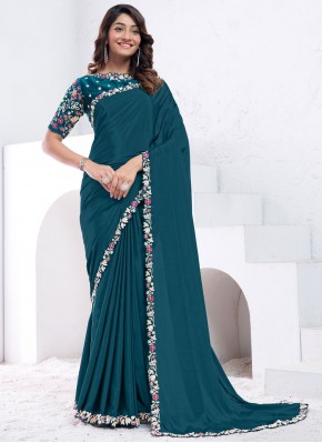 Morpeach  Embroidered Trendy Saree