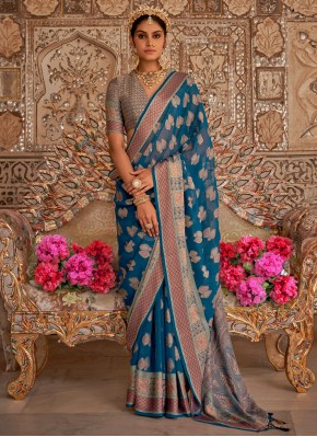 Morpeach  Georgette Contemporary Saree