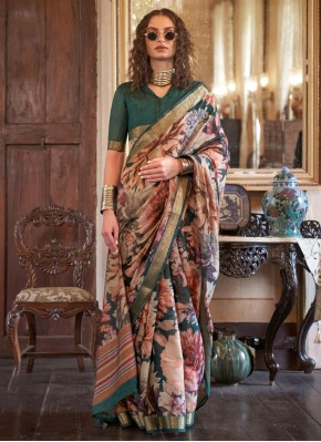 Multi Colour Digital Print Designer Saree