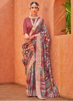 Multi Colour Festival Silk Classic Saree