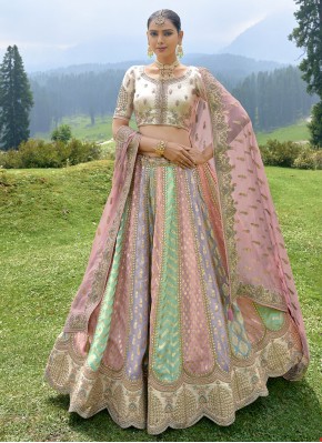 Multi Colour Gota Work Silk Designer Lehenga Choli