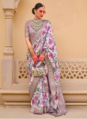 Multi Colour Silk Party Classic Designer Saree