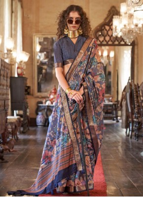 Multi Colour Weaving Classic Saree